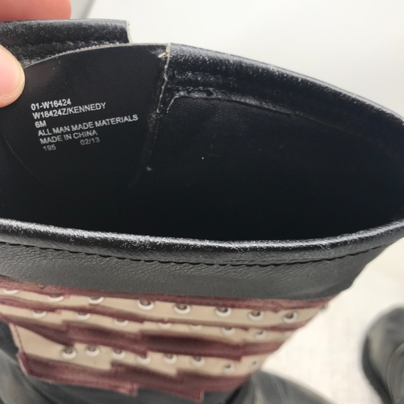 White Mountain Kennedy Black American Flag Size 6 - Picture 7 of 8